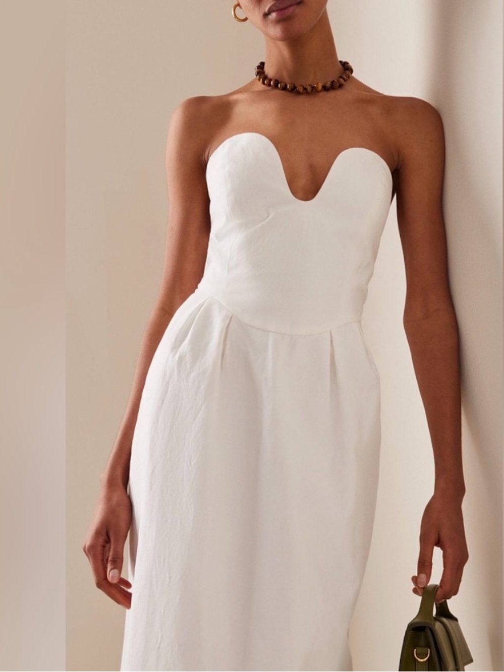 πΊπHPππΊ NWT Mara Hoffman Isla Midi Dress White - Picture 1 of 16